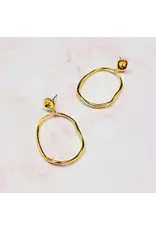 Ellison & Young/Faire Modern Molten Oval Drop Earrings