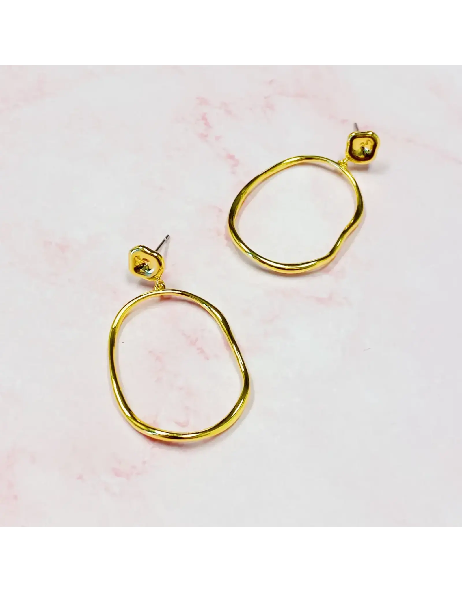 Ellison & Young/Faire Modern Molten Oval Drop Earrings