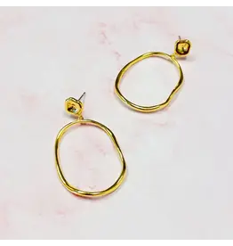 Ellison & Young/Faire Modern Molten Oval Drop Earrings