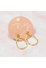 Ellison & Young/Faire Modern Molten Oval Drop Earrings