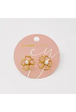 Ellison & Young/Faire Heart Petals with Freshwater Pearl Earrings