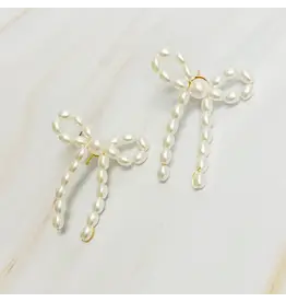 Ellison & Young/Faire Pearl Bow Ballerina Earrings