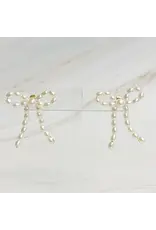 Ellison & Young/Faire Pearl Bow Ballerina Earrings