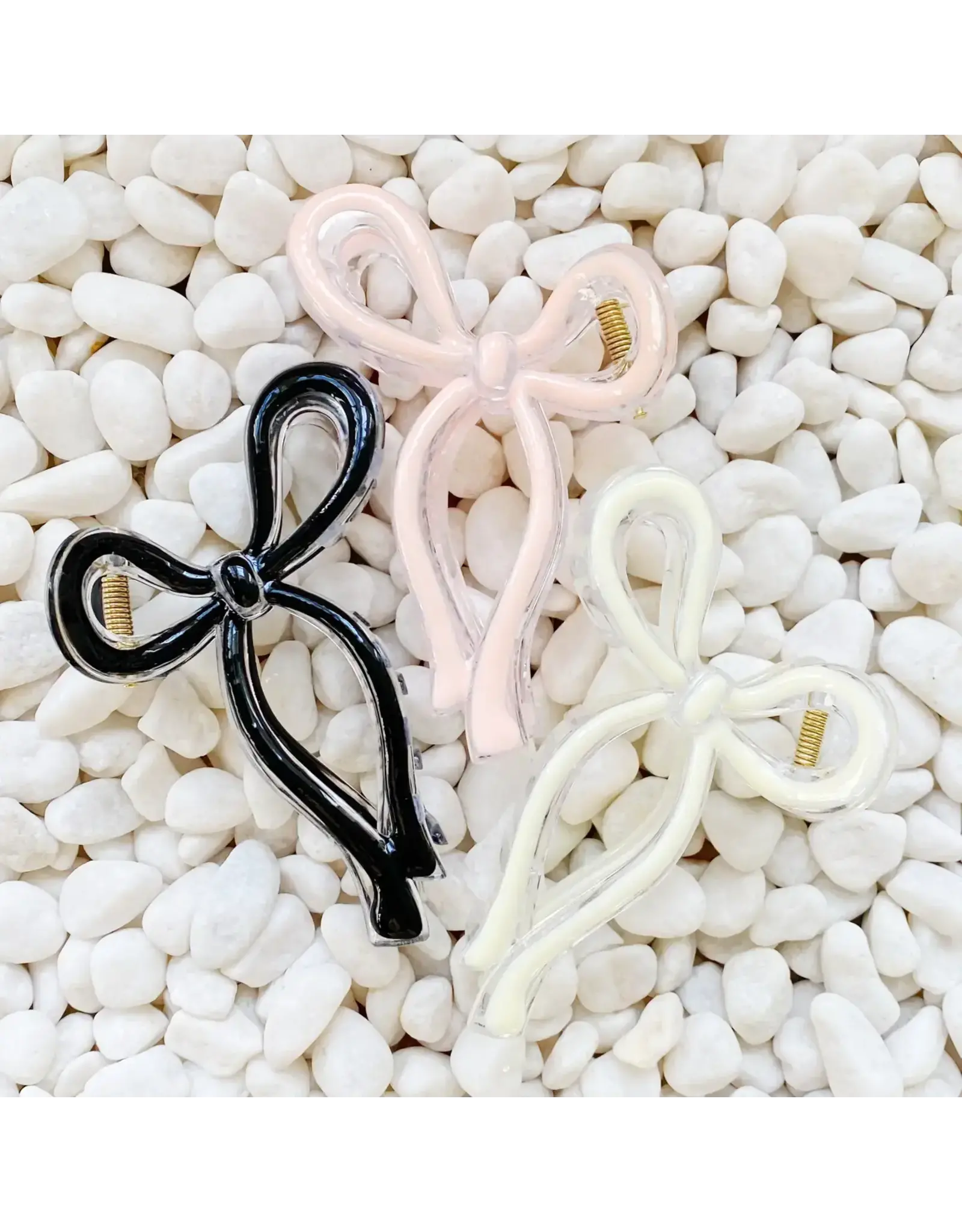 Ellison & Young/Faire Annie Bow Hair Claw Clip - Pink