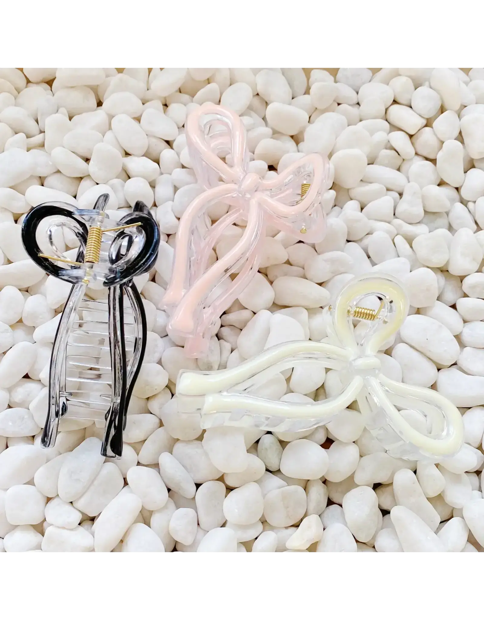 Ellison & Young/Faire Annie Bow Hair Claw Clip - Pink