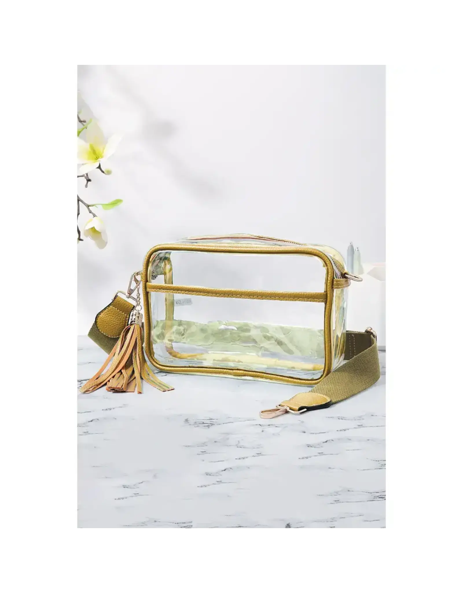 Hana/Faire Clear Pu Cross Body Camera Bag - Gold