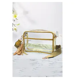 Hana/Faire Clear Pu Cross Body Camera Bag - Gold