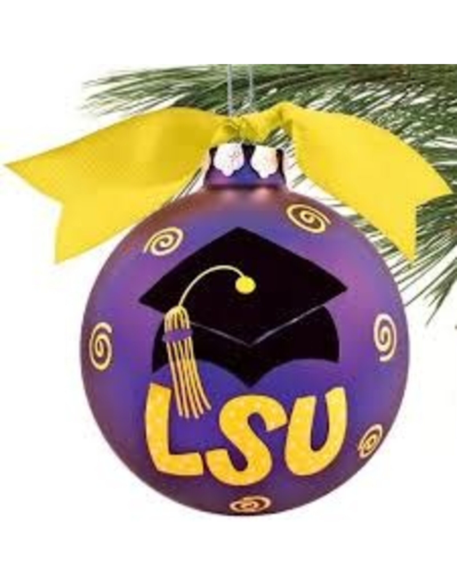 Coton Colors LSU Grad Cap Ornament