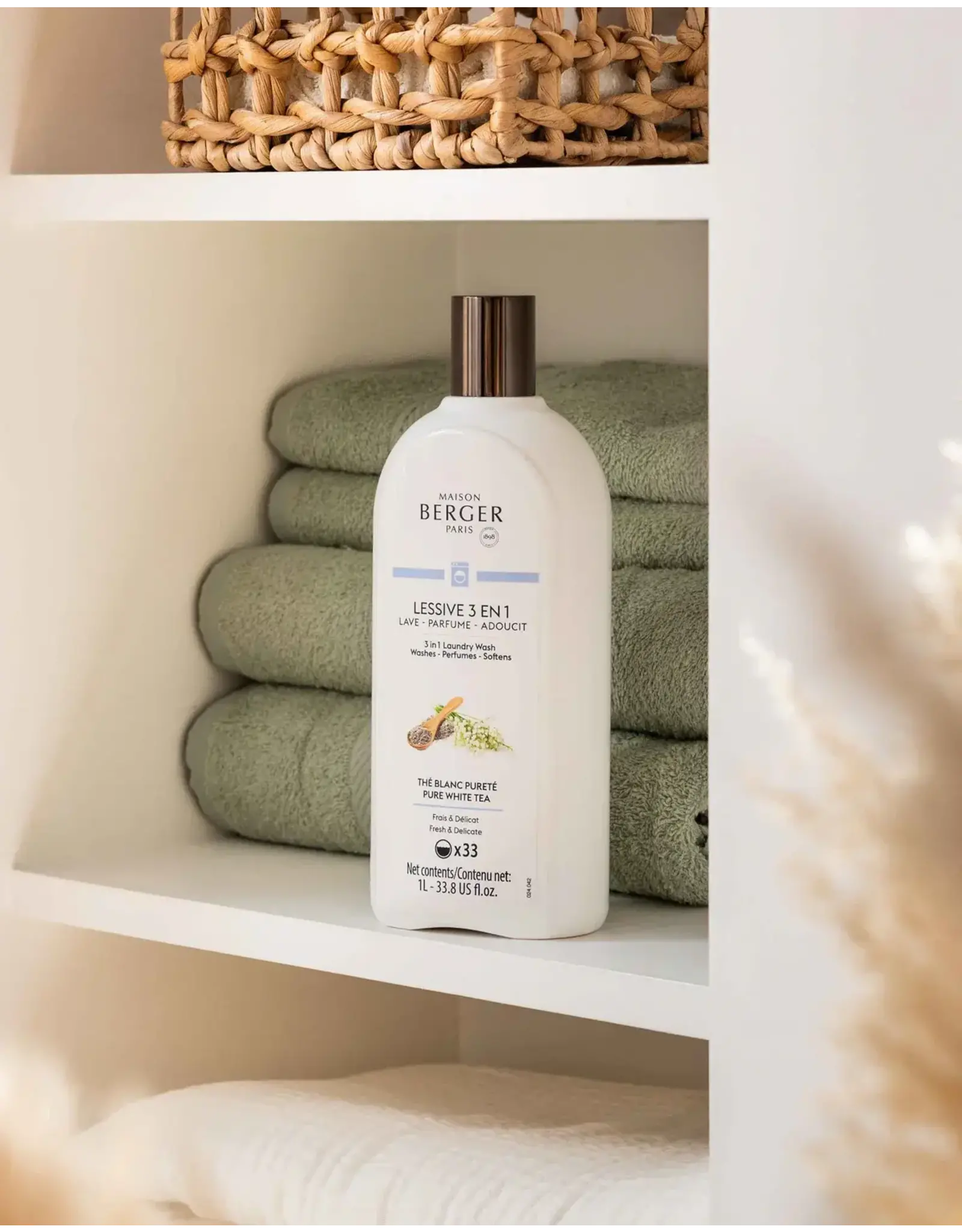 Maison Berger Pure White Tea 3 in 1 Laundry Wash 1L