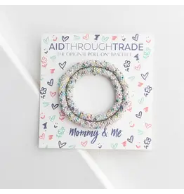 Aid Through Trade/Faire Mommy & Me Bracelets - Pastel Rainbow (Unicorn) - Roll-On® Bracelet