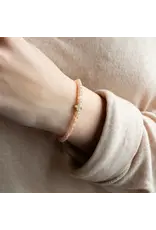 Lenny & Eva/Faire Faith Over Fear Cross Bracelet, 4mm-Sunstone