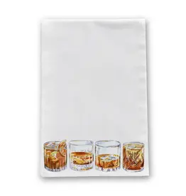 Barrel Down South/Faire Bourbon Glasses Volume 1 Tea Towel