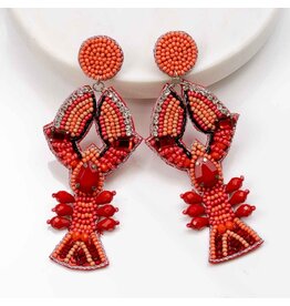 The Royal Standard Crawfish Beaded Earrings