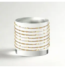 Lenny & Eva/Faire Confetti Beaded Bangle-Smoky Quartz
