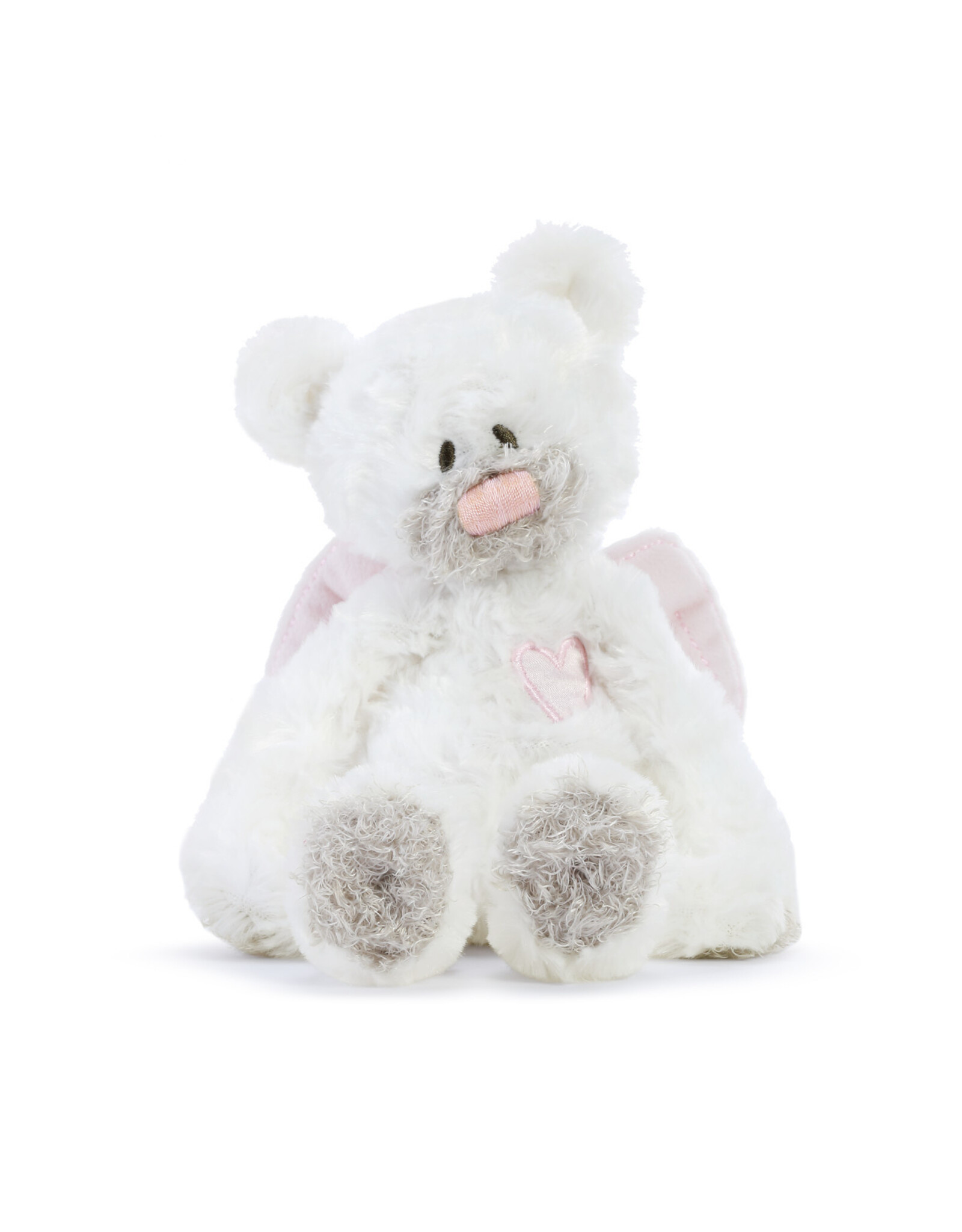 Demdaco Pink Guardian Angel Bear Rattle Plush