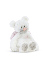 Demdaco Pink Guardian Angel Bear Rattle Plush
