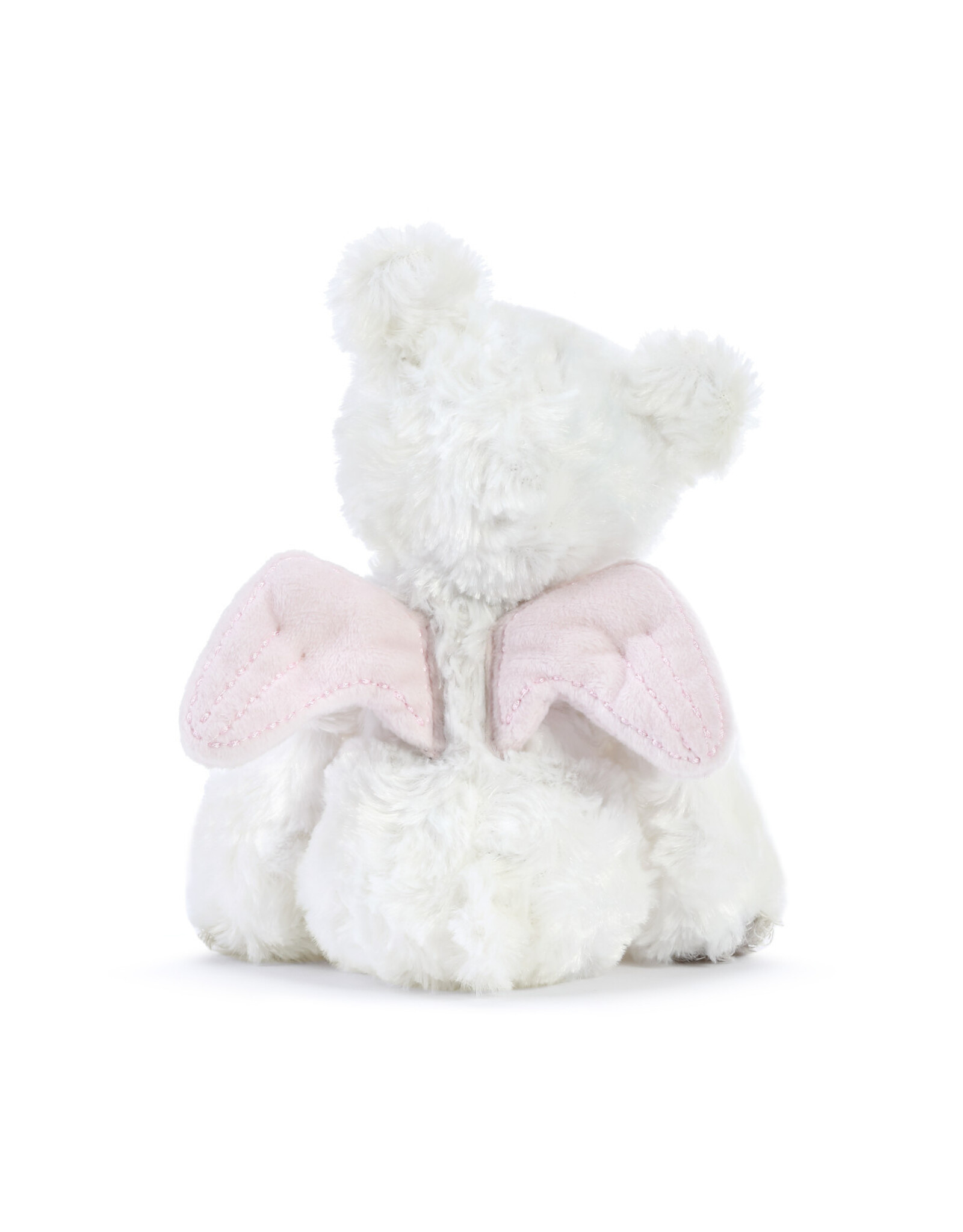 Demdaco Pink Guardian Angel Bear Rattle Plush