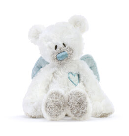 Demdaco Blue Guardian Angel Bear Rattle Plush