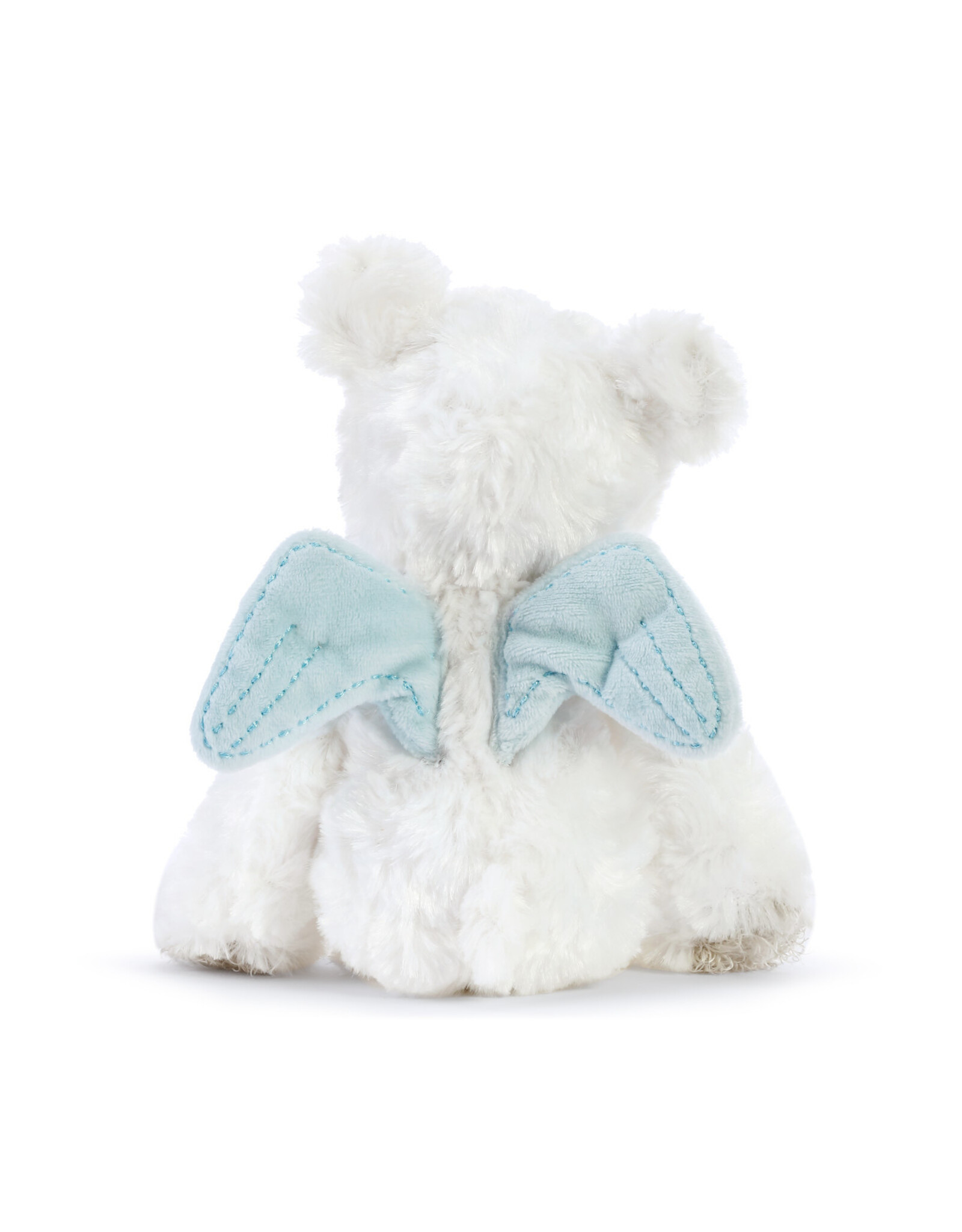 Demdaco Blue Guardian Angel Bear Rattle Plush