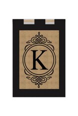 Evergreen Enterprises Garden Sub Burlap Monogram K