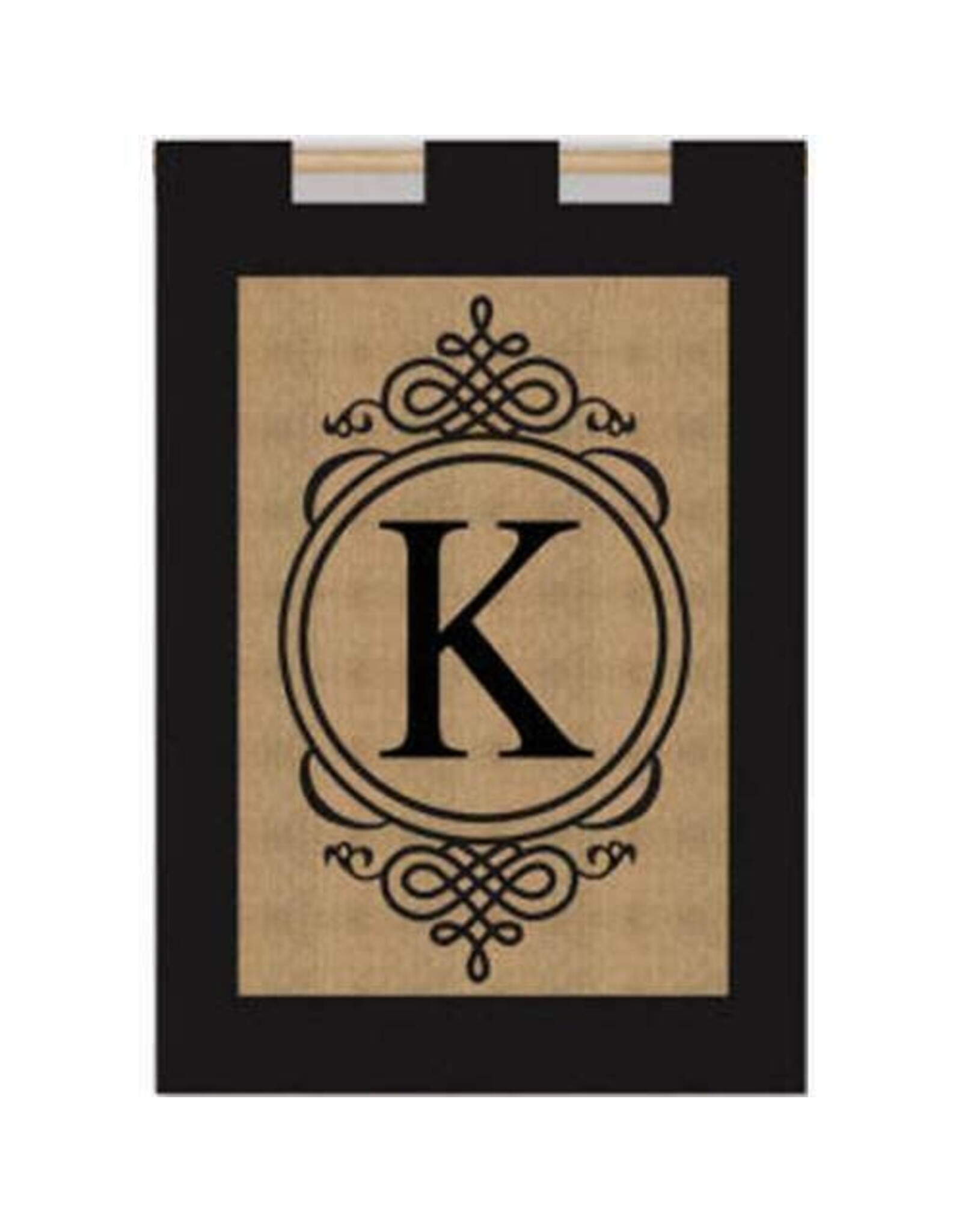 Evergreen Enterprises Garden Sub Burlap Monogram K