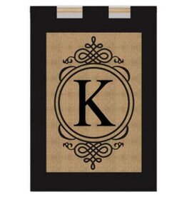 Evergreen Enterprises Garden Sub Burlap Monogram K