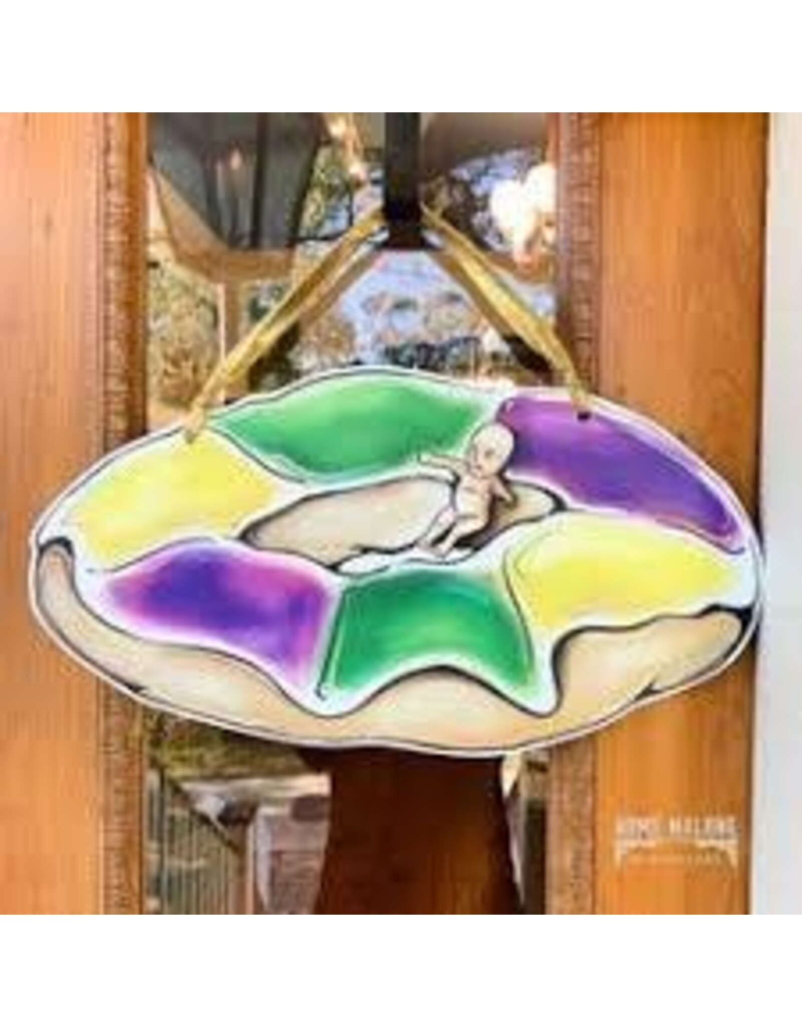 Home Malone King Cake w/Baby Door Hanger