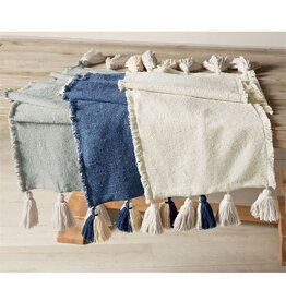 Mud Pie Off White Ponchaa Table Runner