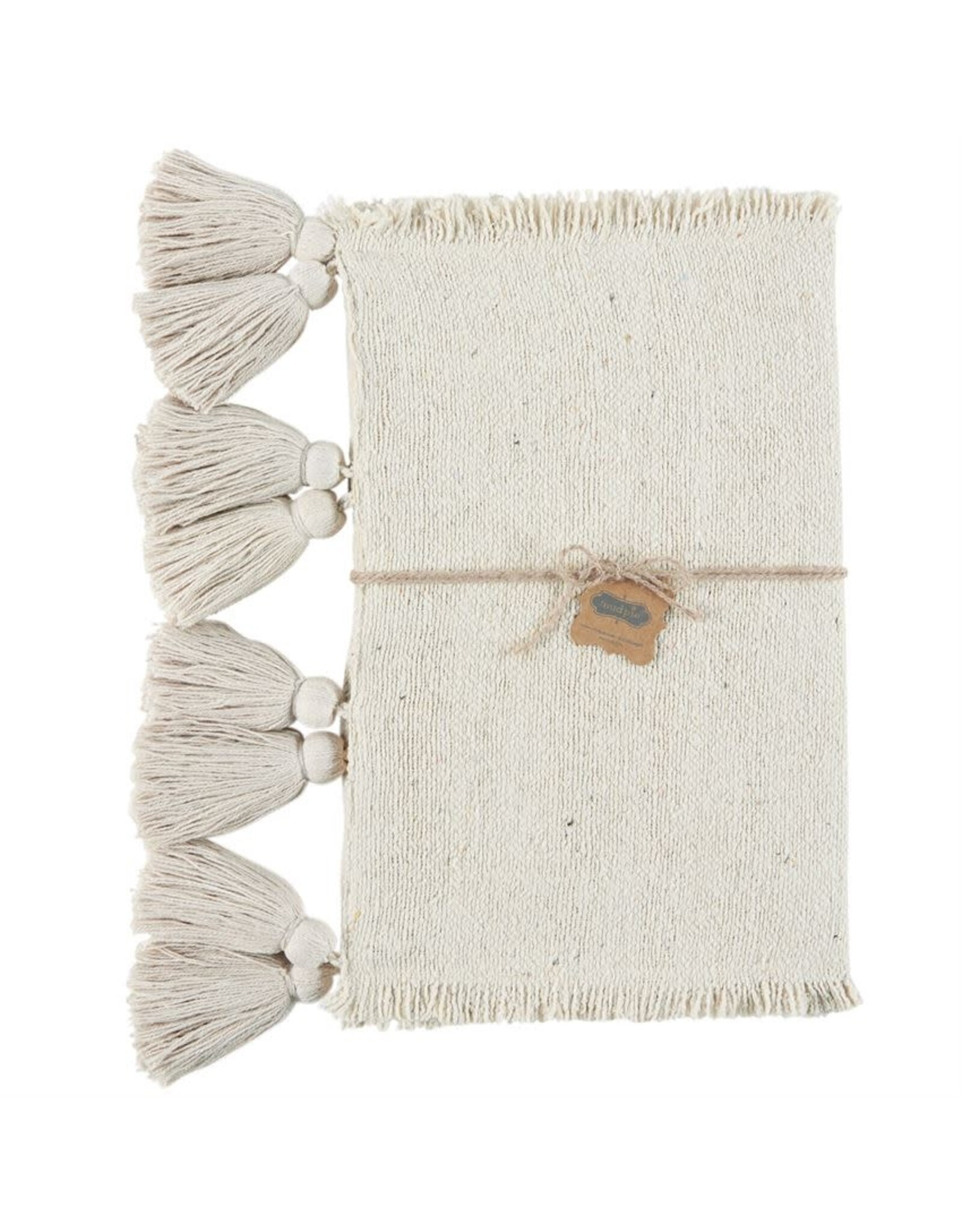 Mud Pie Off White Ponchaa Table Runner