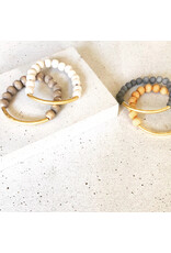 Tweet & Peep Jewelry The Dianne Beaded Bracelet -Grey