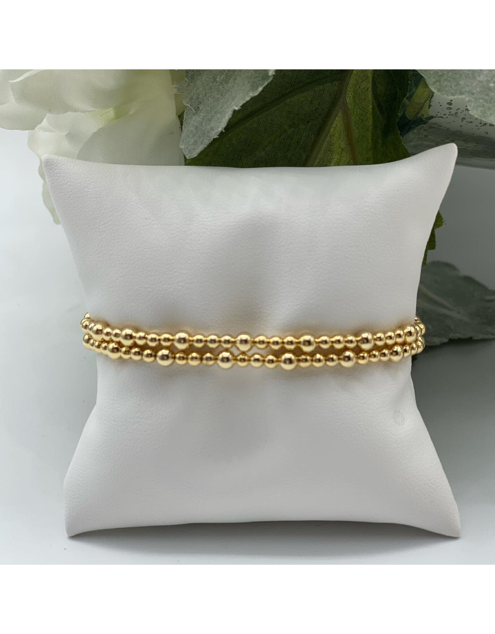 MM Custom Creations Gold Beaded Bracelets