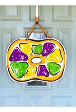 Art By Allie Mardi Gras King Cake Doorhanger