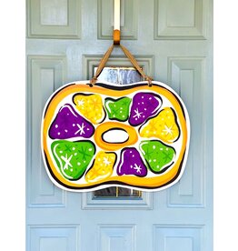 Art By Allie Mardi Gras King Cake Doorhanger