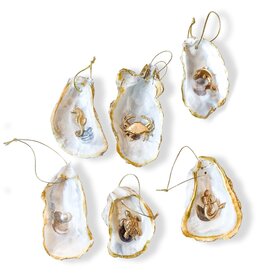 Roux Brand Handcrafted Oyster Ornaments (Alligator) Sourced from the Gulf