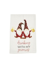 Mud Pie GNOME DRINKING XMAS TOWEL