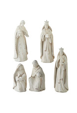Raz Imports 10" Whitewash Nativity Set/ 5
