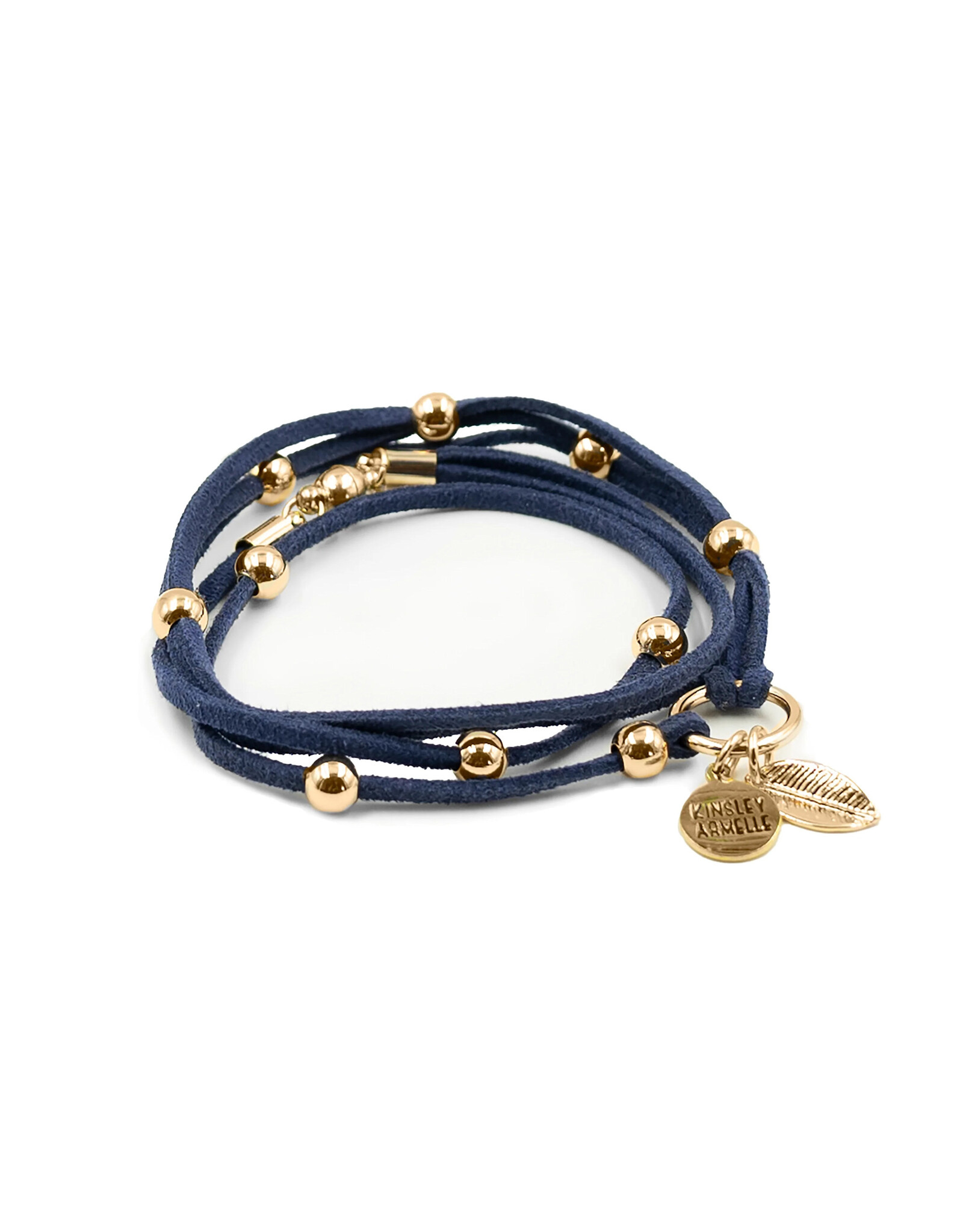 Kinsley Armelle Wrap Collection - Denim Bracelet Gold L/Xl