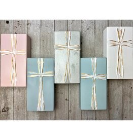 Michelle Allen Designs 4x7 White Cross Art - Silver
