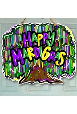 Art By Allie Mardi Gras Bead Tree Doorhanger