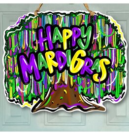Art By Allie Mardi Gras Bead Tree Doorhanger