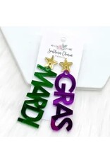Southern Charm Trading Co 3.25" Stars & Mardi Gras Acrylic Dangles