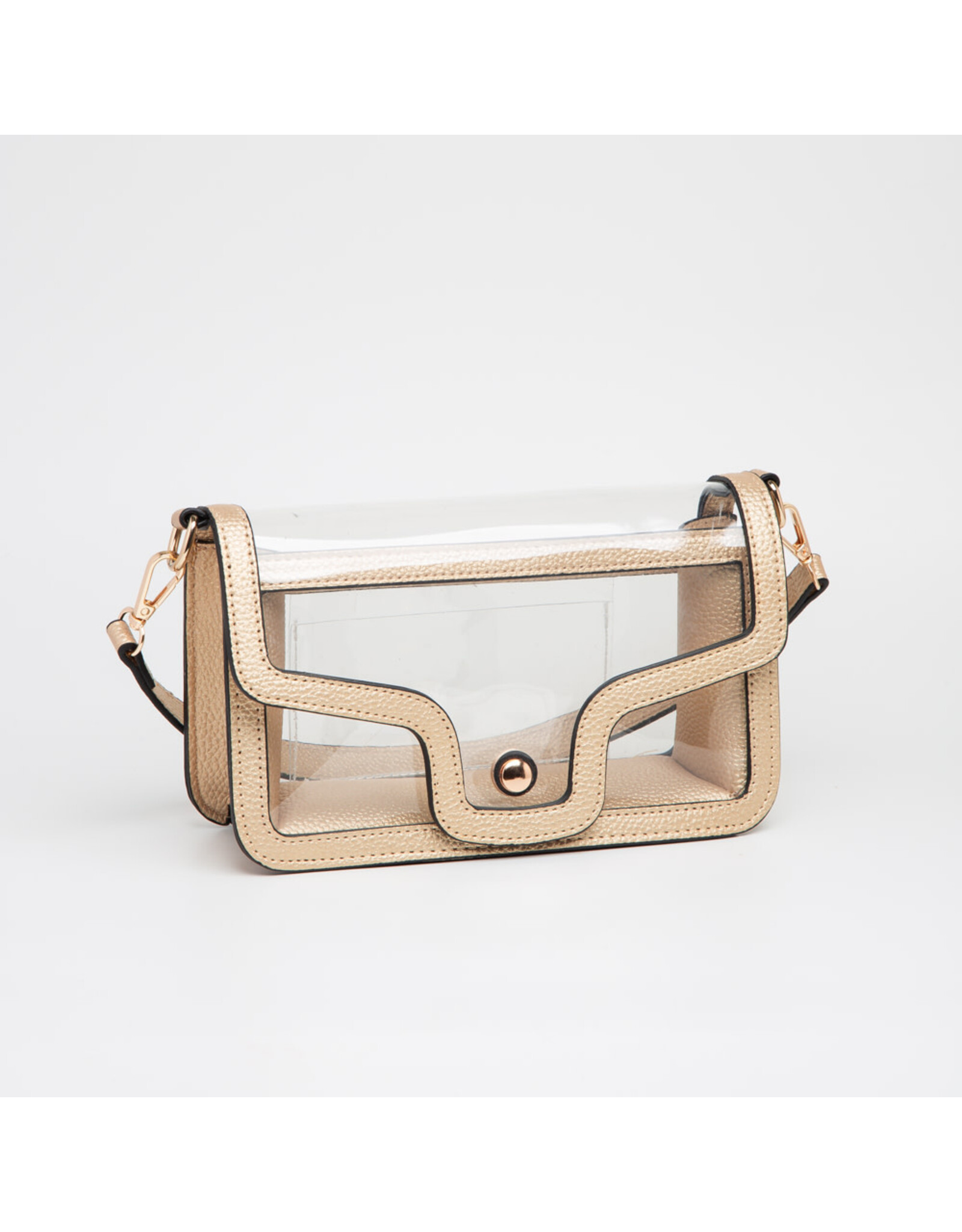 Queens Designs Envelope Style Clear bag - Gold