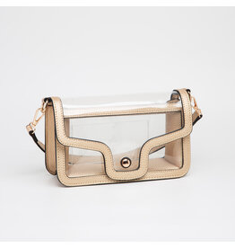 Queens Designs Envelope Style Clear bag - Gold