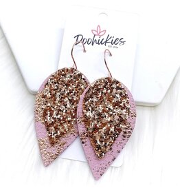 Doohickies/So. Charm Trade 2.5" Rose Gold Glitter & Rose Gold Splash Layered Spades