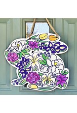 Art By Allie Floral Bunny Door Hanger