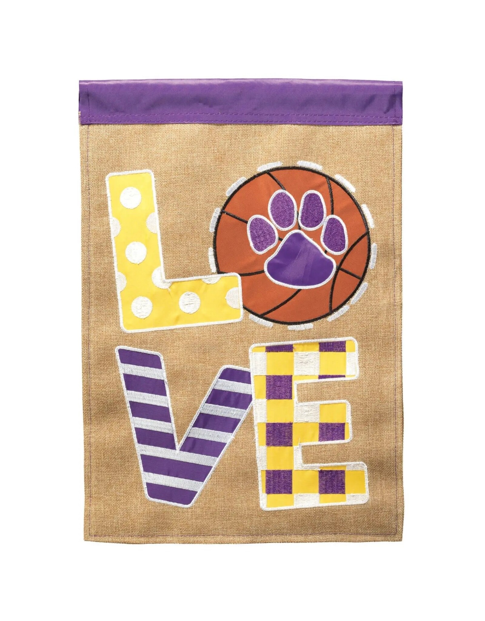 Magnolia Garden Flag Company Flag Basketball Love LA Purple