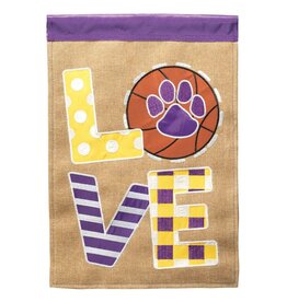 Magnolia Garden Flag Company Flag Basketball Love LA Purple