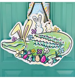 Art By Allie Allie-Gator Bunny Door Hanger