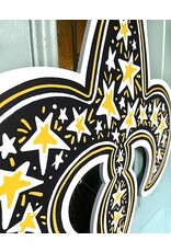 Art By Allie Black & Gold Fleur De Lis Door Hanger