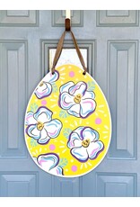 Art By Allie Yellow Easter Egg Door Hanger